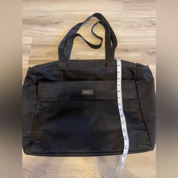 DKNY black nylon shoulder tote like new - Picture 2 of 5